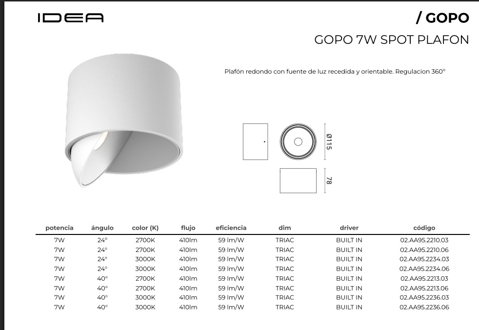 GOGO SPOT PLAFOND