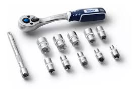 CAJA SET JUEGO LLAVE TUBO CRIQUE KIT 46 PZAS