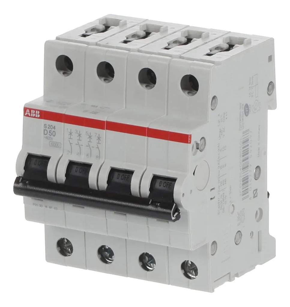 INTERRUPTOR TERMOMAGNETICO 4X50 CURVA D