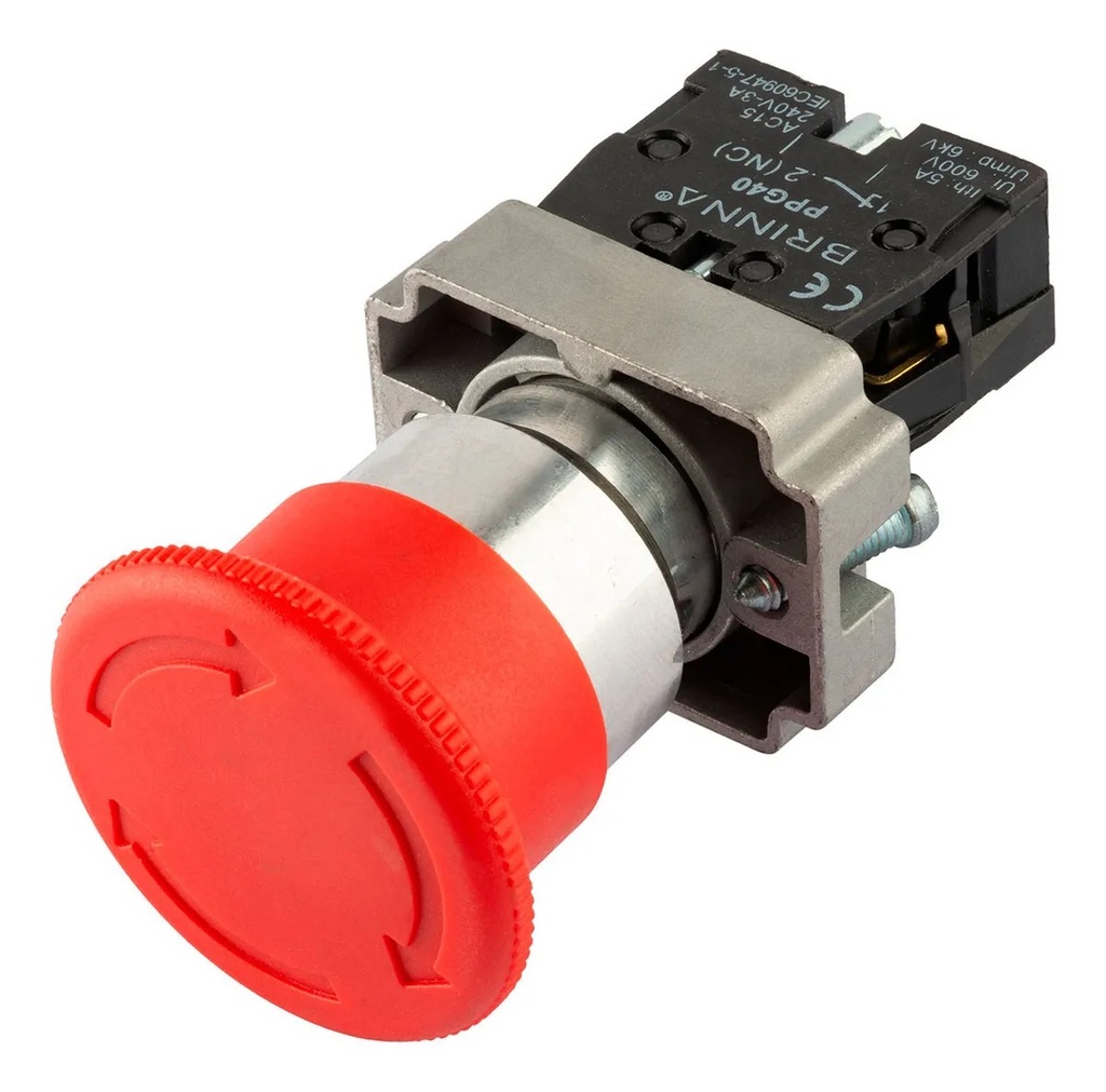 PULSADOR PARADA DE EMERGENCIA BRINNA GIRAR 1 NC