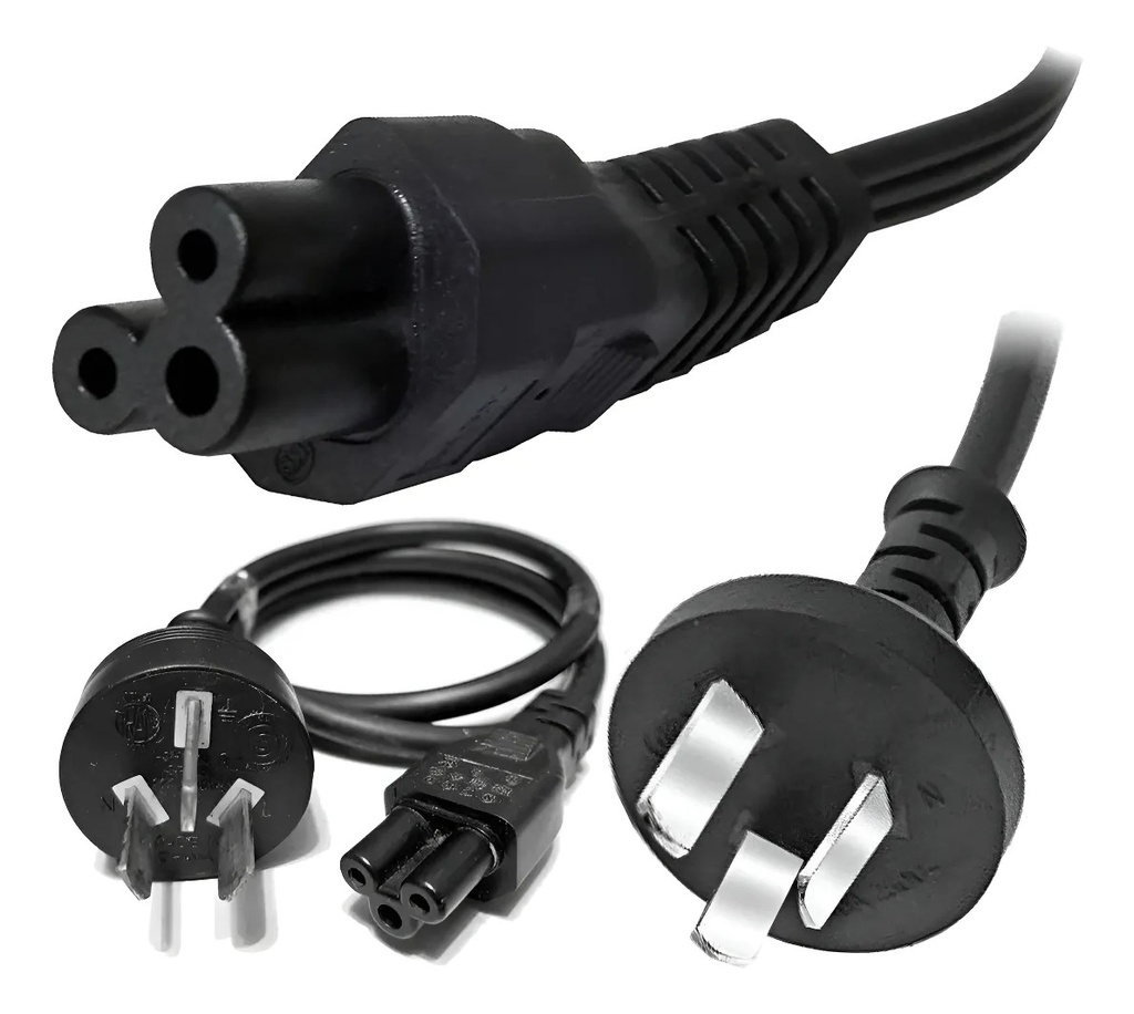 CABLE INTERLOCK TREBOL P/FUENTE NOTEBOOK-NETBOOK 220v